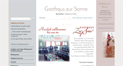 Desktop Screenshot of gasthauszursonne.lonnerstadt.de